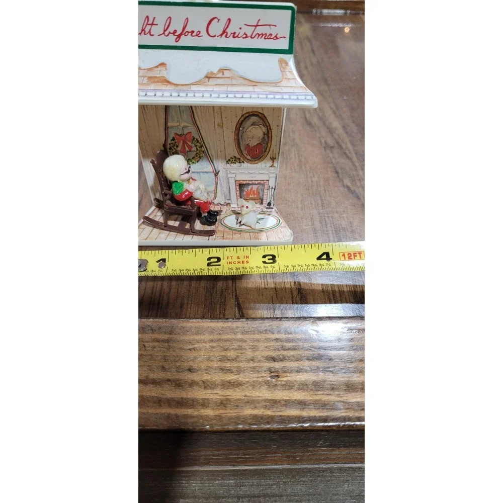 Vintage Christmas Ornament Living Room Scene With Grandma Hong Kong